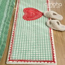 GWセール 【39.5×120.5cm】 ラグ おしゃれ カーペット 可愛い 横長 かわいい 韓国 インテリア ポタニカル ハート いちご 室内マット 玄関 モ...