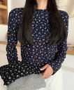 5倍POINT 25%OFFT&【2025NEW】 【Aimoha】花柄プリント長袖Tシャツ レディース シンプルカジュアル 花柄デザイン 高品質素材 快適な着心地 オールシーズン着用可能 日常 おしゃれ