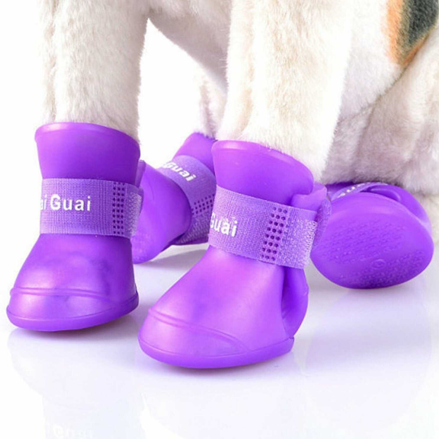 Rakuten - aimoha ペットレインシューズ 犬用 防水シューズ 雨の日 散歩用 滑り止め付き 小型犬 中型犬【2026CR】