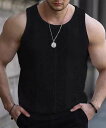 10%OFF&5倍PT&【2025NEW】 【aimoha neo】LayerEase No-Sleeves Tee ノースリーブメッシュニットタンクトップ メ...