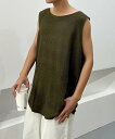 10%OFF&5倍PT&【2025NEW】 【aimoha neo】Layer Flex No-Sleeves Tee ノースリーブリラックスニットタンクトップ...