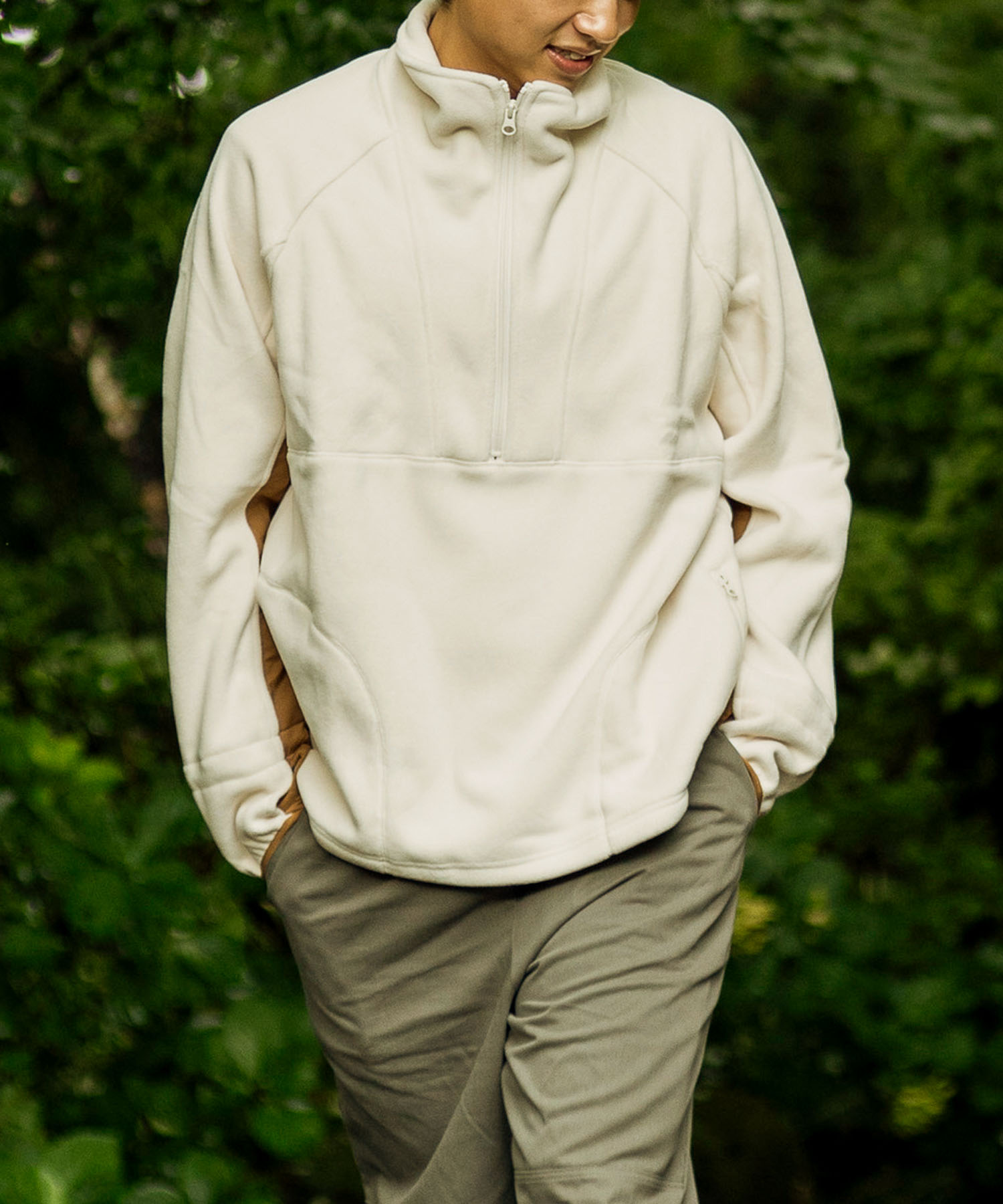 Rakuten - Half zip fleece pullover ハーフジップフリースプルオーバー 長袖 おしゃれ シンプル ゆったり 【ユニセックス対応!!】【smoreCR】