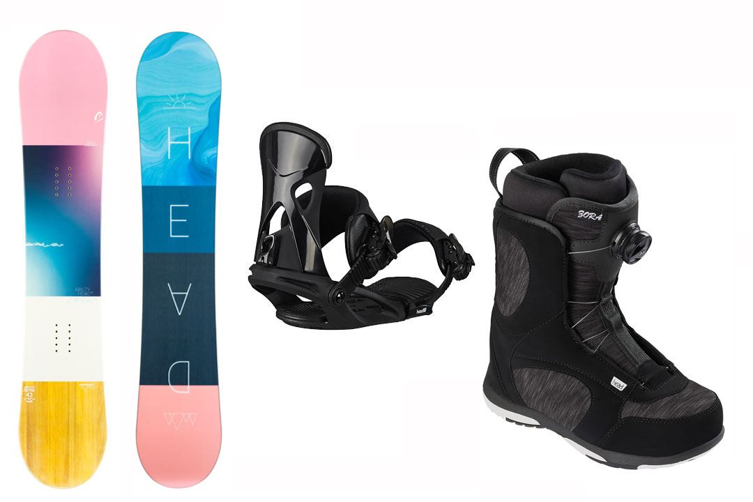 HEAD SNOWBOARDS [ ヘッド レディース スノーボード 3点セット ABILITY FLOCKA ]【取付無料】【正規代理店商品】