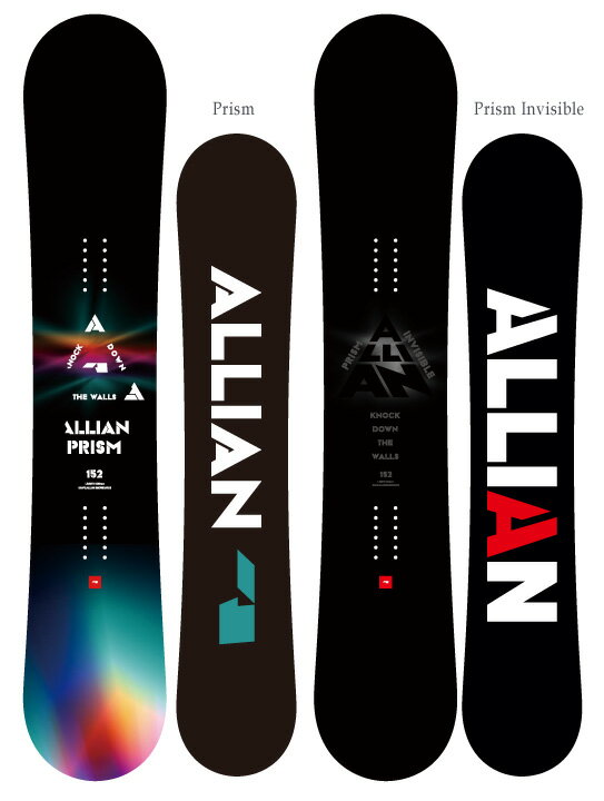 ALLIAN SNOWBOARD PRISM & PRISM INVISIBLE @76000 アライアン スノーボード 正規代理店商品 