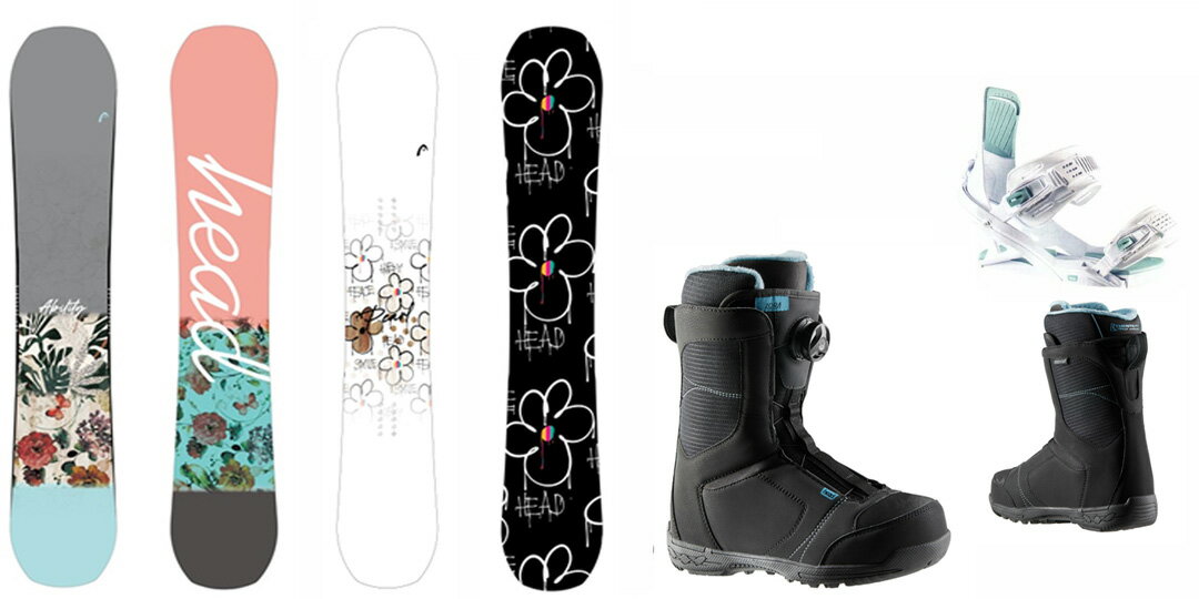 HEAD SNOWBOARDS [ レディース スノーボード 3点セット ABILITY FLOCKA ＠136000]【正規代理店商品】【送料無料】
