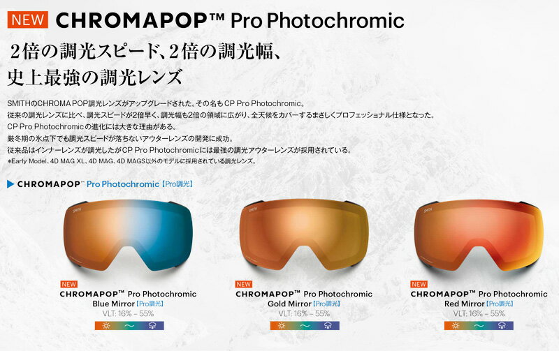 SMITH SNOW GOGGLE 交換レンズ [ SQUAD 2 SPEAR LENS クロマポップレンズ @13500] スミス ゴーグル