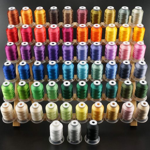 New brothread 63ブラザーカラー ポリエステルミシン刺しゅう糸セット500M(550Y)50番 各スプール 刺しゅうミシン糸 刺繍糸 刺しゅうミシン用