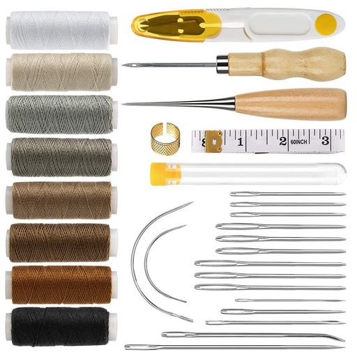 レザークラフト 29点セット 革工具セット 手縫い 裁縫工具 皮革工具 手作り DIY 針...
