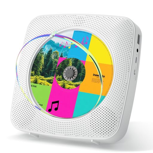Gueray cdプレーヤー Bluetooth受信/送信 壁掛け可能 ステレオスピーカー内蔵 CDプレイヤー FMラジオ USB再生モード 操作簡単 リピート/A-Bリピート再生 mp3対応 イヤホン対応 CDラジカセ 防塵カバ… aims-sakura-10329737 さくら組 楽天市場店 パッケージ画像