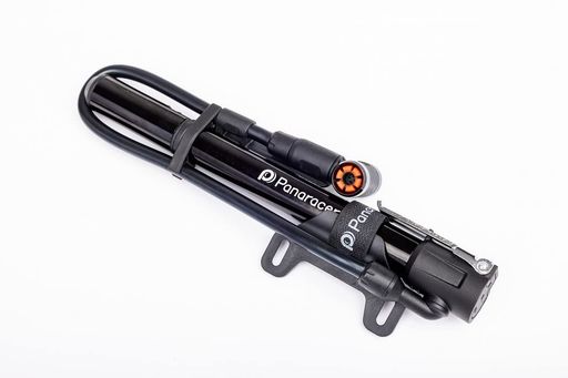 パナレーサー(Panaracer) 自転車 空気入れ 携帯ポンプ【仏/米式バルブ対応】ゲージ付き 高圧対応 アルミ製 ブラック BMP-24AEZ-B