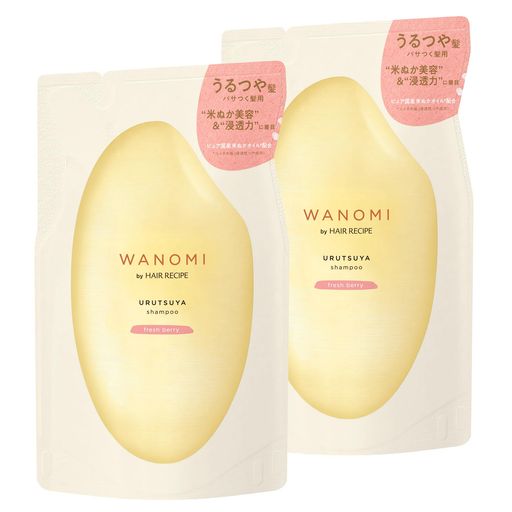 和の実 byヘアレシピ 乾燥・パサつき髪用 うるつや シャンプー 詰替 300mLx2個 国産ライスオイル配合