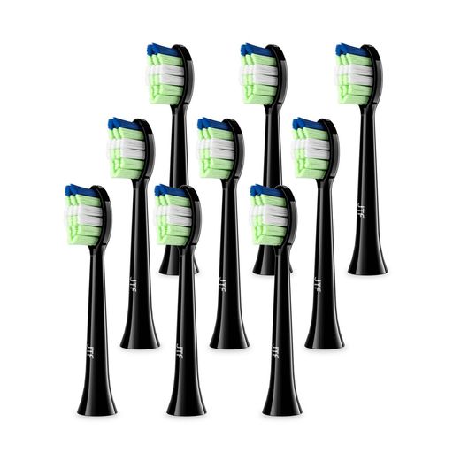 JTFP200替えブラシ電動歯ブラシ標準毛硬毛9本入Black