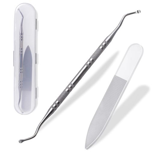 Feijoa爪やすり&爪垢取り爪磨き爪あか取り巻き爪甘皮処理ネイルファイルネイルケアセットコンパクト収..