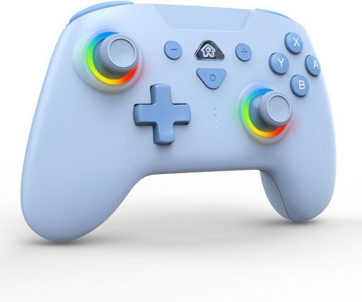 Switchコントローラー自動連射機能背面ボタン付きマクロ機能Bluetooth接続6軸ジャイロセンサー7色RGBライト1000mAhバッテリー長時間使用4段階HD振動