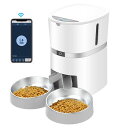 WELLTOBE多頭飼いに向けキャットフード自動給餌器猫犬用WIFIスマート自動えさやり器設定も簡単でしたスマホ遠隔操作タイマー式定時定量手動給餌可10秒録音1日6食2WAY給電留守番対策IOSANDROID…