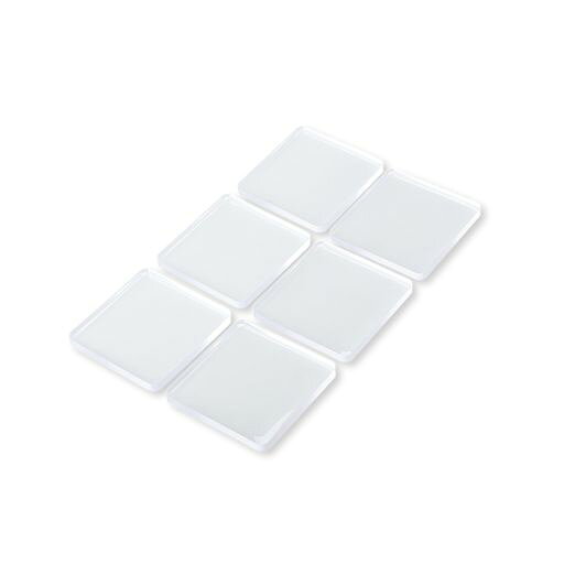 【超粘着力】KOME家具転倒防止ジェルマット振動吸収耐震度7耐荷重100kg透明タイプ6枚入れ厚さ:5mmサイズ:5*5cm