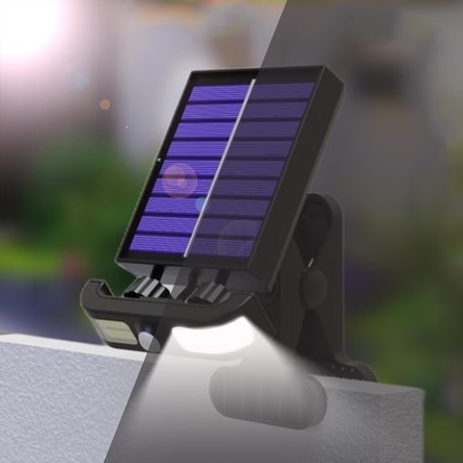 ソーラーライト屋外センサーライト屋外人感防水クリップ式太陽光充電USB充電可3つ知能モード自動点灯消..