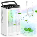 冷風機冷風扇【冷却アップグレード&加湿機能】4段階風量小型強力加湿冷却省エネ静音2段階噴霧量冷風卓上クーラーミニクーラーミニエアコン軽量1000mlの大容量細かいスプレー氷が入れら…