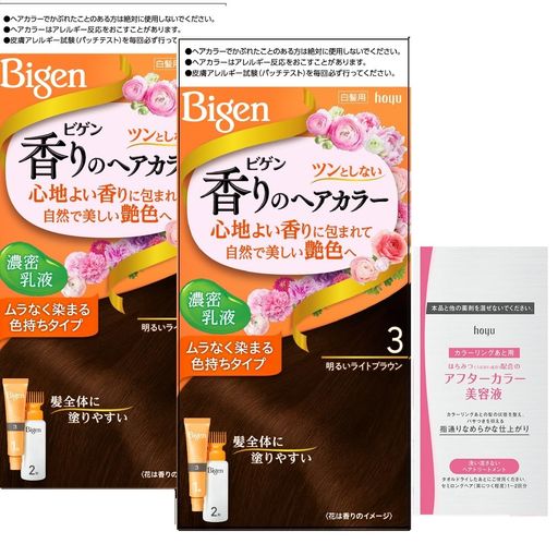 【白髪染め】ビゲン 香りのヘアカラー 乳液 3(2個+おまけ)[医薬部外品] ホーユー