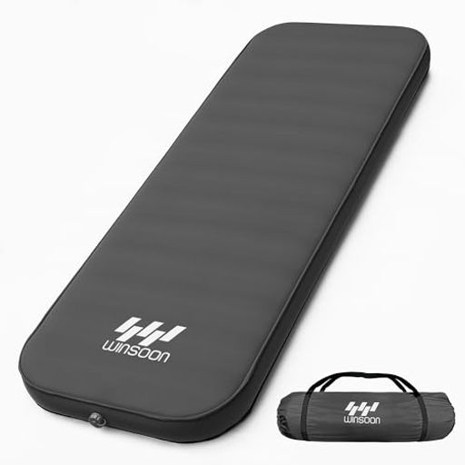 WINSOON インフレーターマット 厚手10cm 自動膨張 キャンプマット 1人用 200x75cm ...