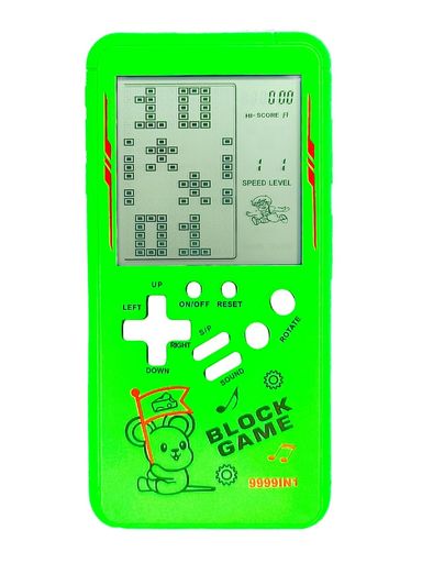 TAQYかわいい漫画パターンレンガゲームコンソール内蔵マルチブロックゲームレーシング/戦車バトルレトロポケットゲーム機子供用電子ゲームポータブルおもちゃ