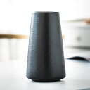 花瓶フラワーベース花器セラミックホワイトブラックおしゃれ北欧陶器生け花インテリア家の装飾(ブラック-小さい(高さ:15cm))