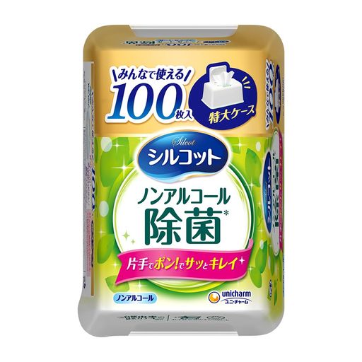 ワンプッシュでフタが開いて、片手でシートが取り出せるから、身の回りを手早くキレイにできるウェットティッシュです。 除菌 抗菌 お子様の身のまわり品にも使えるノンアルコールタイプの除菌※ウェットティッシュの大容量シリーズです。 ※全ての菌を除菌するわけではありません。 無限(むげん)形状の取り出し口設計で、片手でシートを1枚ずつサッと取り出せる。 100枚使っても乾きにくいパッキン機密構造を採用。 枚数が減っても安心、底蓋リフトアップ機能採用。 肌触りのよい「厚手やわらかシート」採用。 自然由来の緑茶カテキン配合。 ノンアルコール・無香料・パラベンフリー。 身近に置けるシンプルなスタイリッシュデザイン。 シートサイズ:130mmx190mm。 パーソナルウエットティッシュ シルコット