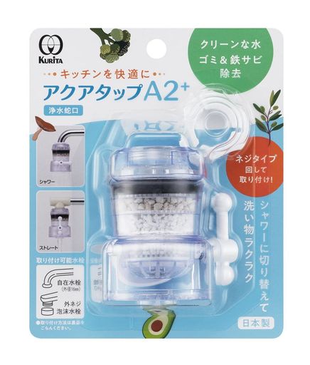 効率的多重ろ過により、ゴミ・鉄サビを除去し、水をクリーンにします。 [サイズ]約6.2x4.8x高さ6.4cm [取替目安]約3か月 [取付可能水栓]先端にふくらみのある外径16mmの丸型自在水栓、外ネジ式泡沫水栓(ネジ部外径22mmネジ山ピッチ1.25)