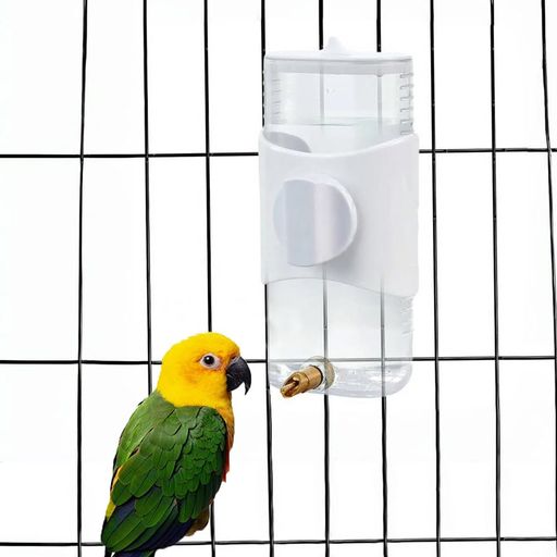 IYOIYA鳥水入れ自動給水器カゴケージ外付け水飲み器300ml大容量水飲み容器透明水やりウォーターボトル..