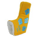 TECHSKINハローララパターカバーピンタイプブレードゴルフクラブカバーヘッドカバー保護かわいいゴルフ用品(イエロー)