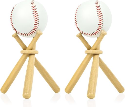 koundeneko野球ボールスタンド2個セット野球飾りバットサインボール置き野球ボール置き台飾り台展示用ミニチュアバットスタンド野球用ディスプレイケース保護展示野球ボールケース