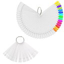 SANJAOYEEネイルカラーチャート約50枚x2個セット扇形のカラーカードネイルカラーカードマニキュアカラーディスプレイボードネイルアートディスプレイカードネ...