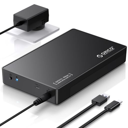 ORICOUSB-C3.5インチHDDケースUSB3.1ハードディスクケースSATA3.0外付けケース20TBまで2.5/3.5両方対応USB3.05Gbps伝送UASP高速ツール不要ブラック3588C3-BK