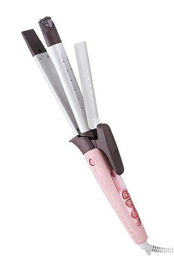 テスコム ヘアアイロン コテ 26mm ストレート/カール 2way マイナスイオン 海外対応 スチーム 温度調整/ロック/メモリー 自動OFF 開閉ロック ラク抜きプラグ メルティピンク TW552A-P