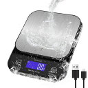BOMATA(ボマタ)キッチンはかり防水IP65洗える0.1g5kgTYPE-C充電&乾電池二式給電全視角LCDタッチセンサーボタンステンレス製測り台内蔵ブザーデジタルスケール測り【料理クッキングお菓子小型…