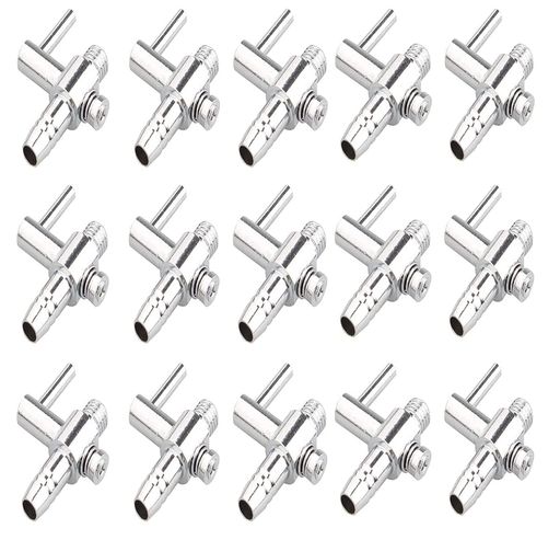 【商品仕様】サイズ 21 x 24mm、一般的なエアチューブ(内径4mm推奨)と組み合わせ、ポンプとエアレーター、気泡ストーン等の中継に接続することによりエアー流量調整が可能な一方コック・レバーバルブとなります。 【高品質】水槽・アクアリウムでのエアレーション等の調節や、浄化槽での分配器・分配管のレバーバルブ、ジョイントコックとしてご活用ください。水合わせ、水抜きキット等にも。 【優れたデザイン】バルブ設計により、池のエアレーターや水槽のエア ポンプからの重要な O2 の流れを必要に応じて制御できます。レバー バルブを使用すると、簡単に操作できます。 【 使いやすい】当社のステンレス鋼製アクアリウム エア ポンプ部品には、正確な空気量調整と簡単な操作のためのフロー コントロール バルブが装備されています。 【幅広い用途】エアフローコントロールバルブは精巧なステンレス製で、表面は亜鉛メッキされており、性能と耐久性に優れています。