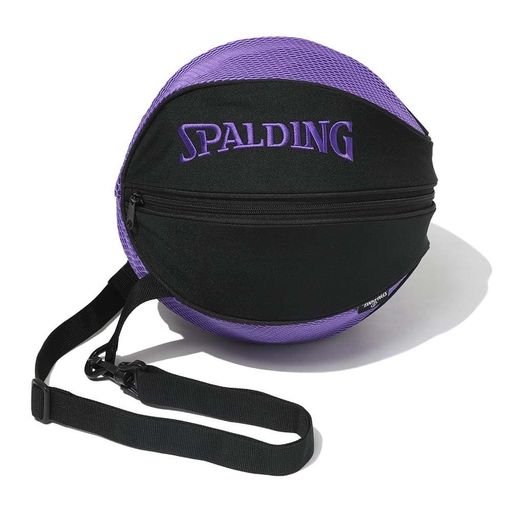 SPALDING(スポルディング)ボールバッグブリーズブラックxバイオレット直径27cm49-007VI