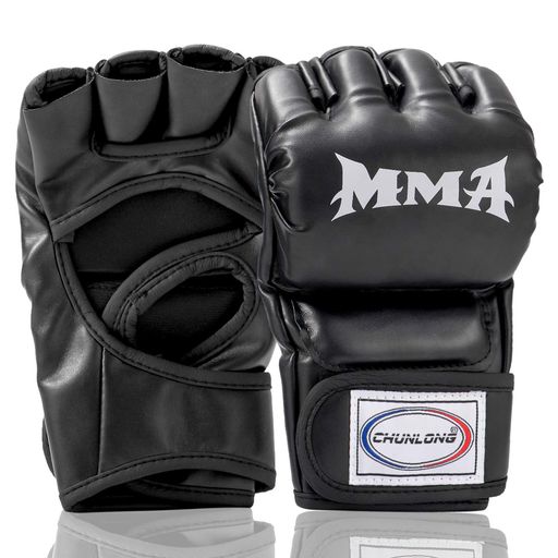 ZITFRIオープンフィンガーグローブボクシンググローブMMA総合格闘技ボクシングムエタイ空手ハンドガードテコンドーなどトレーリング用メンズレディースブラック