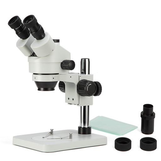 楽天さくら組　楽天市場店SWIFT実体顕微鏡三眼式ズーム式工業用検査用倍率:7x-45x360°回転式ヘッド作動距離100mm照明装置付56灯-LEDリングライト（S7-TP520-EA10-56）