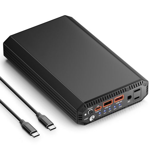 【強力なAC出力】27000mAhの大容量を備えたこのポータブル電源は、最大120WのAC出力を提供し、ノートパソコン、カメラ、ドローン、扇風機など幅広いデバイス(3w-120w)に安定した電力が供給できます。 【27000mAhの大容量&amp;複数充電可能】コンパクトな見た目にも関わらず(寸法:190mmx37.7mmx115mm)、27000mAhのバッテリー内蔵、4つの出力ポートがあります。120WのACポート、65WのPD Type-Cポート、12WのUSBポート、18WのUSBポートを搭載して、端末を同時に多台充電もできます。 【65W PD出力&amp;入力】最大65W出力のPD急速充電ポートから、iPhoneやiPad Proはもちろん、USB-C給電対応のノートPCまで急速充電が可能となっております。高速PD 60W Type-C入力により、本体を約2 時間以内充電することができ、時間を大幅に節約できます。 【持ち運びやすい】便利に設計されたこの電源バンクは、コンパクトで軽量です。また、停電などの時に懐中電灯としても使えます 。収納は簡単で、いつでもどこでもデバイスを充電できます。
