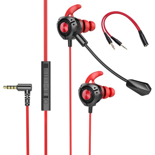 ゲーミングイヤホンマイク付き有線イヤフォン【2025改良型】3.5mmスカイプzoomカナル型ゲーミングヘッ..