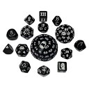 ESJNNKD3-D100多面体サイコロセット15個入り百面ダイス球面RPGダイスセットサイコロダイス手品テーブルゲームボードゲームパーティー用品(ブラック)