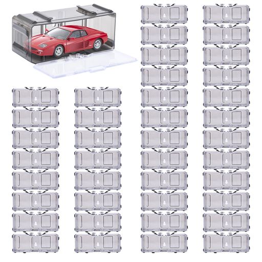 ohbien[40個]トミカケースミニカーケース壁掛け機能自由に組み合せ可能トミカ収納1:64ミニカー用透明な..