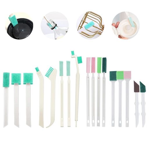 隙間掃除グッズ隙間ブラシ溝ブラシ17点セット窓掃除クリーニングブラシホコリ取り溝角水筒エアコン窓仏..