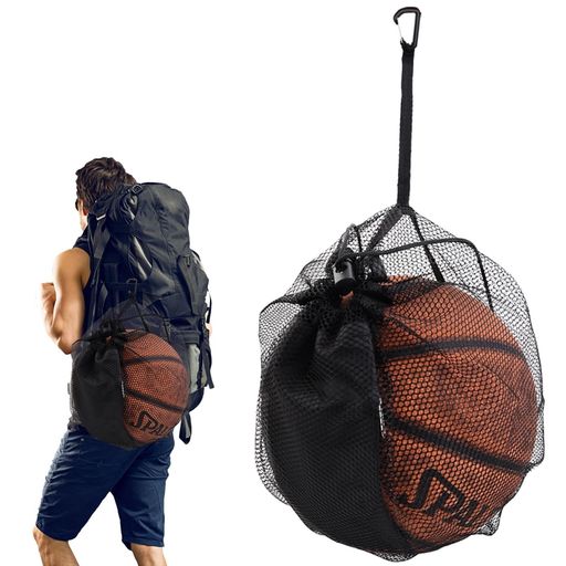 サッカーボールネット持ち運び便利メッシュボールネット大容量収納バッグ多機能ボールケースバスケット..