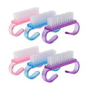 ESJNNK爪ブラシ6個入り3色ネイルブラシネイルケア爪の間手爪洗う清潔爪掃除手洗い用お手入れ携帯便利軽量コンパクト