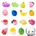PAVIKEミニチュア発光夜光果物15個セット置物アクセサリー可愛い暗闇で光るミニチュアアクアリウム園芸盆栽雑貨ガーデン飾り鑑賞用オブジェ装飾品インテリアホーム
