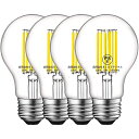 ZOHADTAKLED電球E26口金4000K昼白色A6060W形相当フィラメント電球6W720LM一般電球形クリアタイプ省エネ広配光調光器非対応4個入(6W昼...