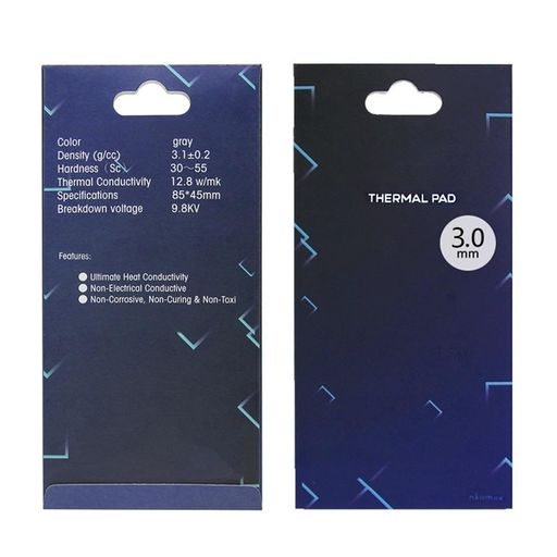 Thermalrightシリコンサーマルパッド、冷却ラジエーターフィン、85x45X3mm両面放熱シリコーンパッド、..