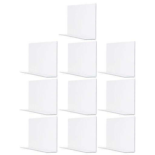 透明pet棚仕切り板10個セットL字型収納仕切り20x6x3Cmスーパー・飲食店用商品陳列・整理に最適